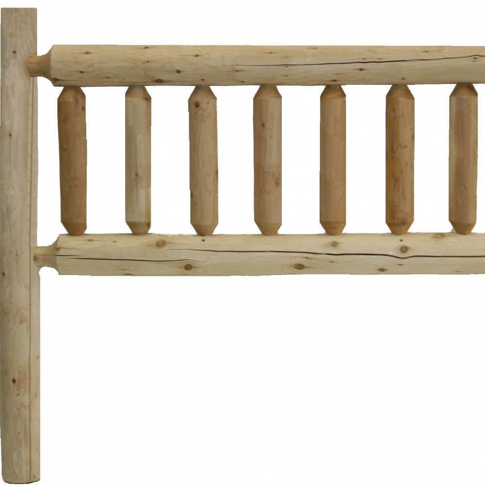 Natural Cedar Log Queen Headboard