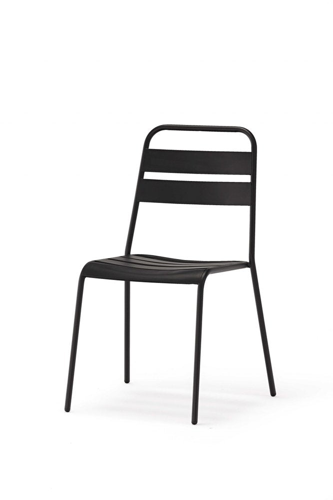 Set of Four Gray Faux Leather Dining Side Chairs