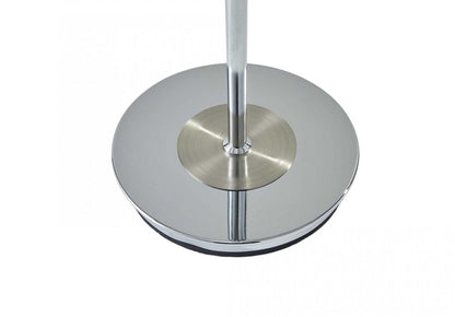 72" Silver With White Glass Shade