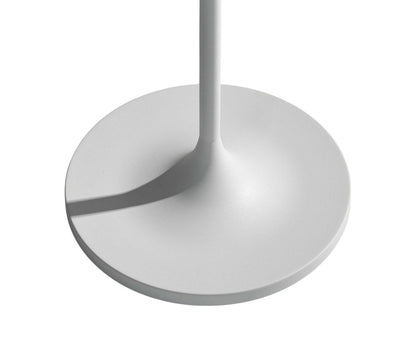 60" White Floor Lamp With White Fabric Drum Shade