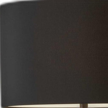 Black Metal Tripod Floor Lamp With Black Fabric Drum Shade
