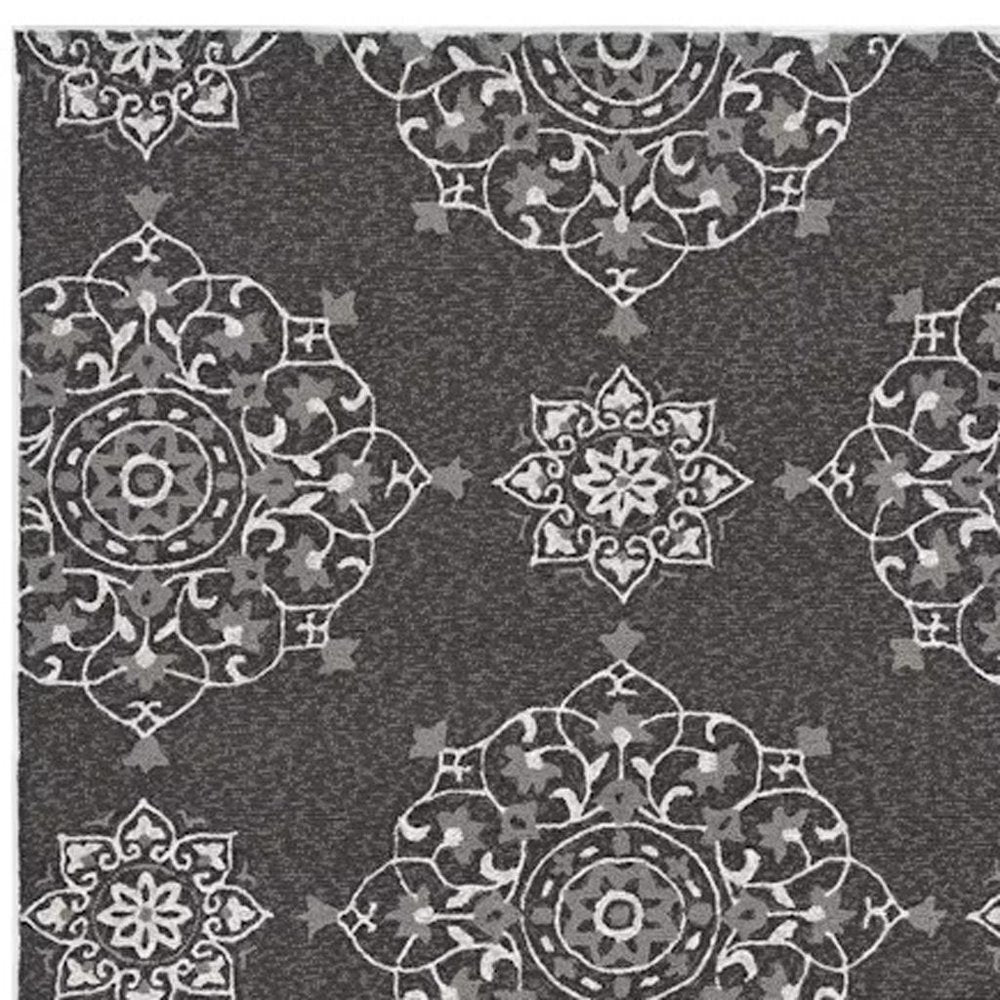 8' X 10' Charcoal Hand Tufted Area Rug