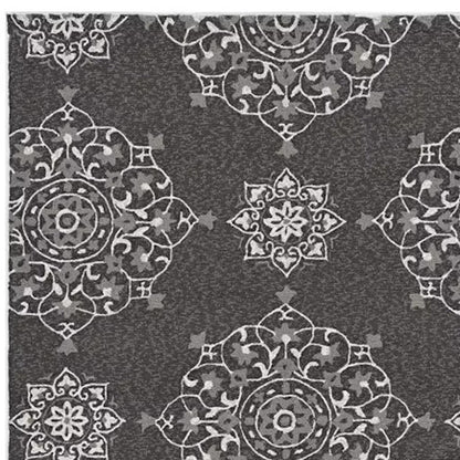 8' X 10' Charcoal Hand Tufted Area Rug