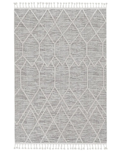 12' X 15' Gray and Ivory Geometric Area Rug