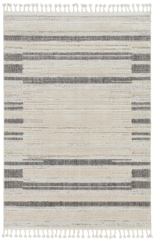 3' X 5' Ivory Abstract Area Rug