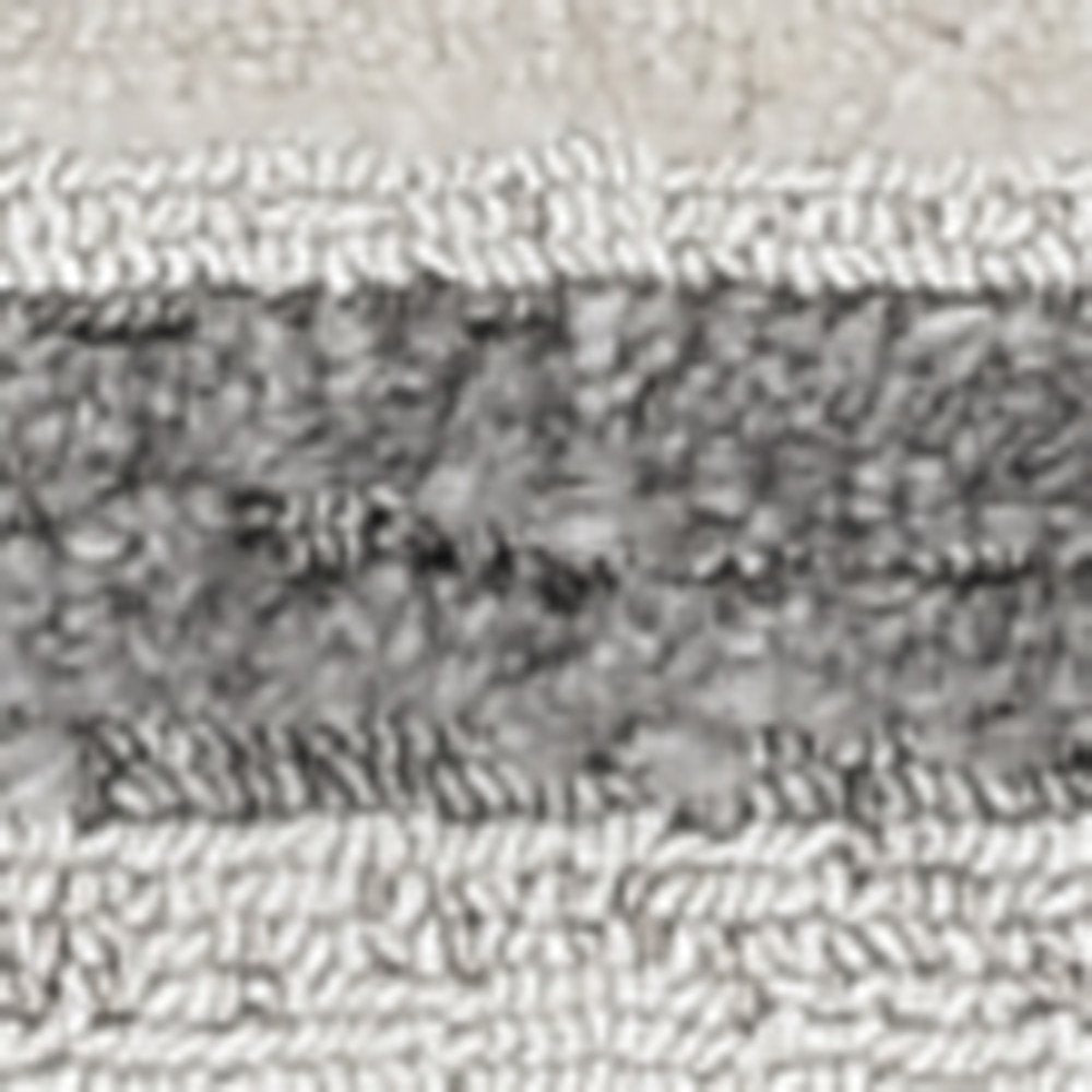 8' Gray And Ivory Abstract Runner Rug
