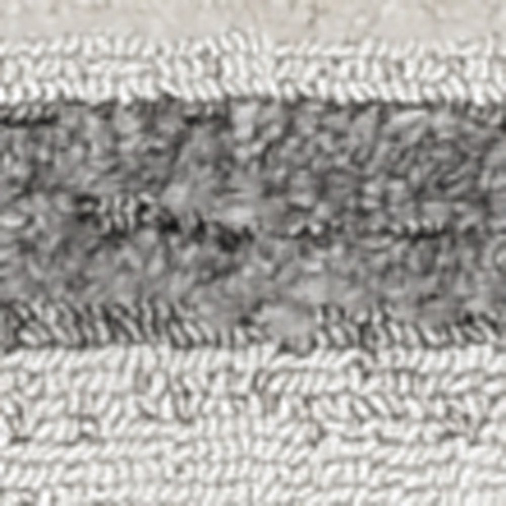 8' Gray And Ivory Abstract Runner Rug