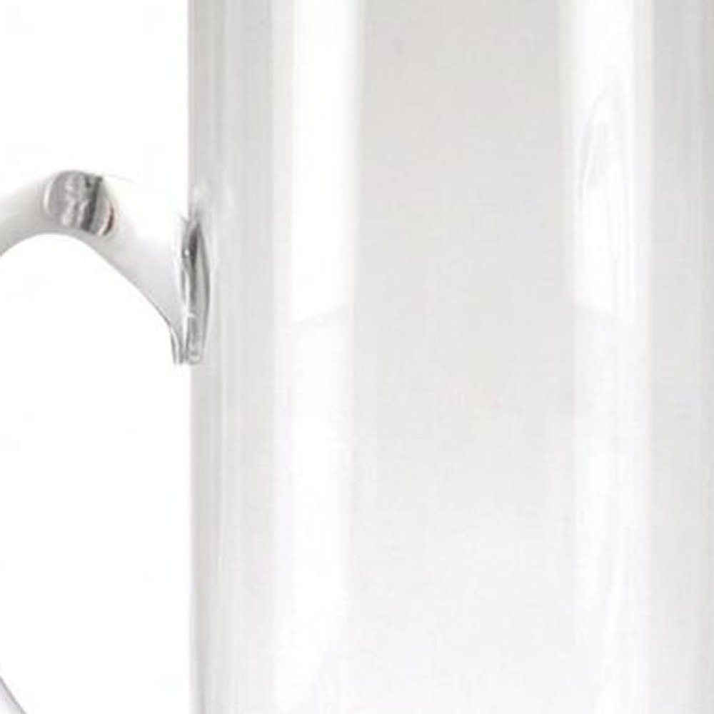 12" Clear Mouth Blown Lead Free Crystal Glass Pitcher