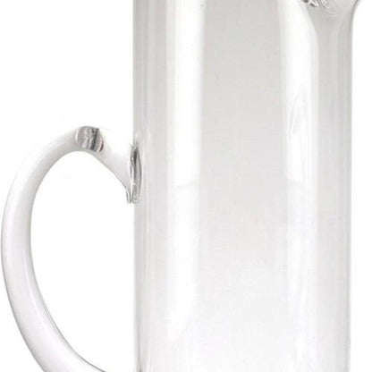 10" Clear Mouth Blown Lead Free Crystal Glass Pitcher