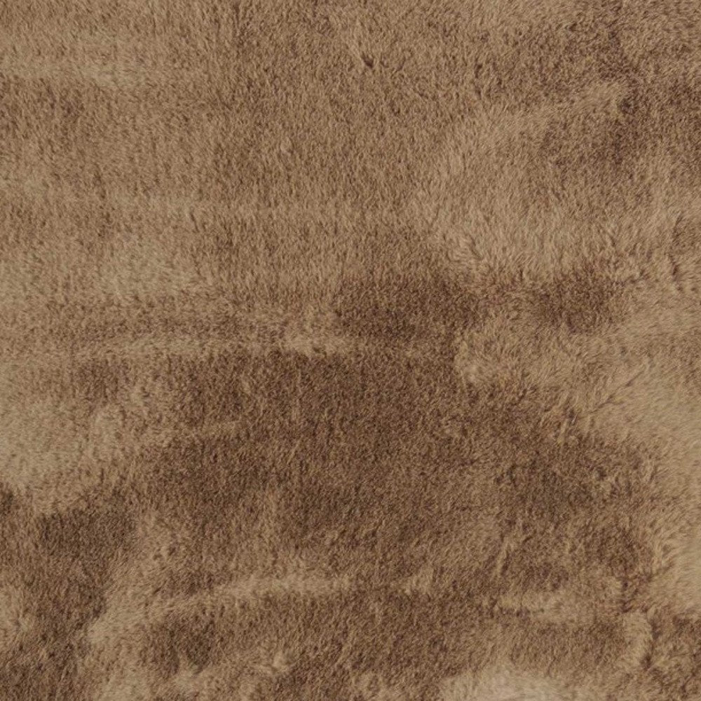 3' X 5' Taupe Shag Hand Knotted Area Rug