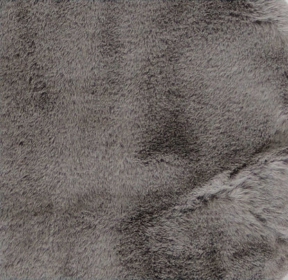 5' X 8' Gray Faux Fur Washable Area Rug
