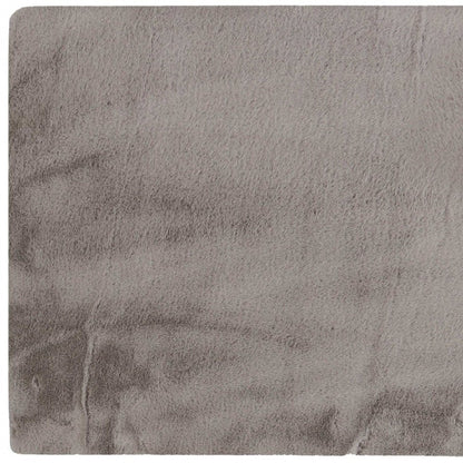 5' X 8' Gray Faux Fur Washable Area Rug