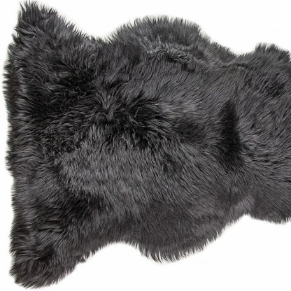 2' X 3' Black Shag Area Rug