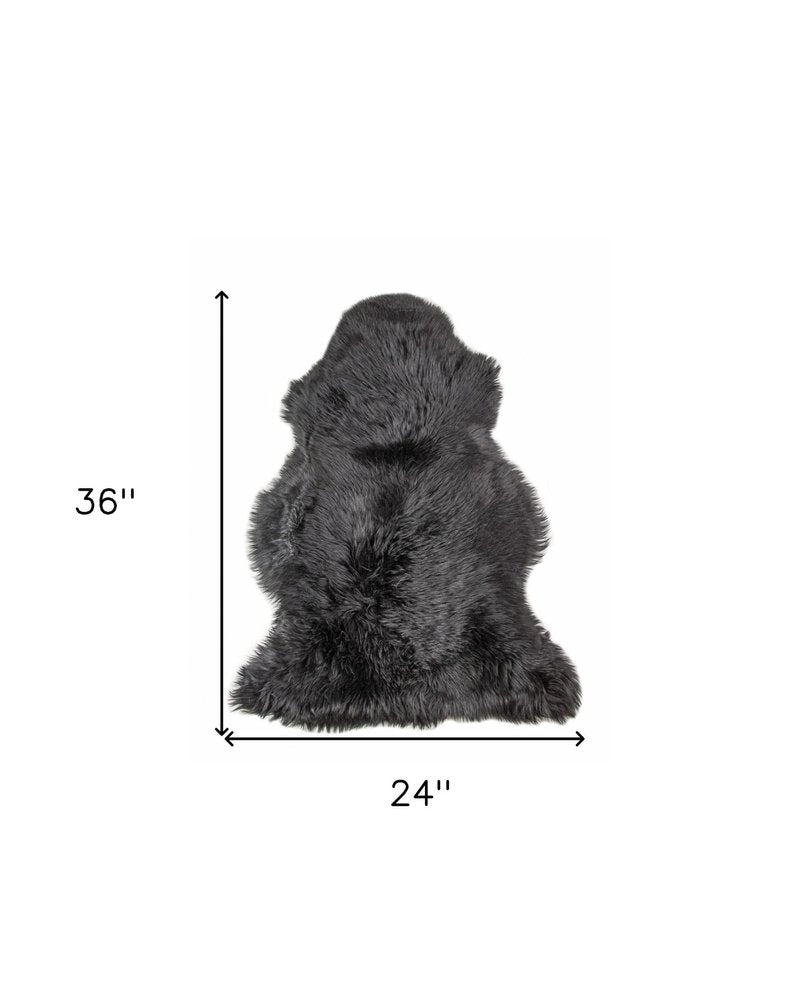 2' X 3' Black Shag Area Rug