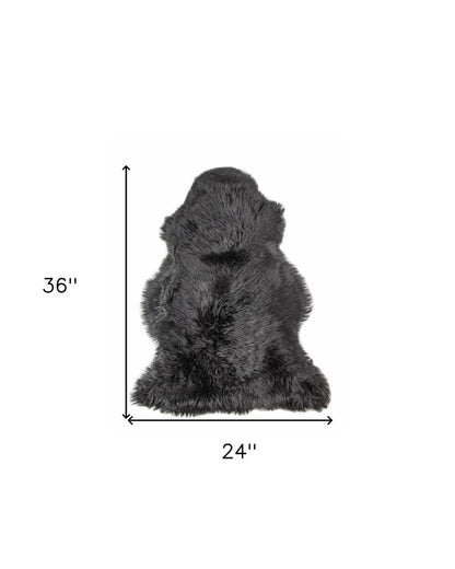 2' X 3' Black Shag Area Rug