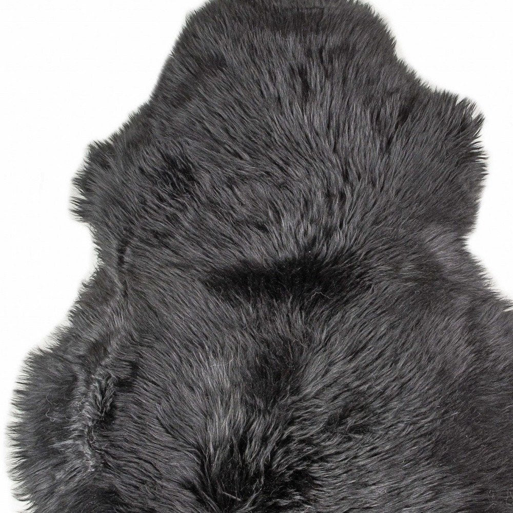 2' X 3' Black Shag Area Rug