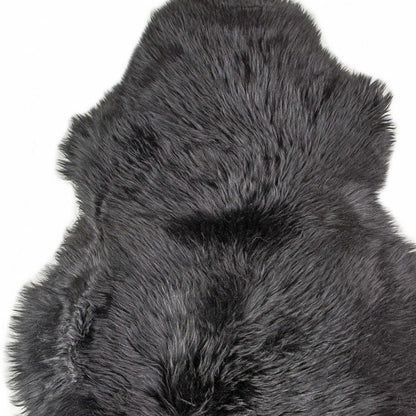 2' X 3' Black Shag Area Rug