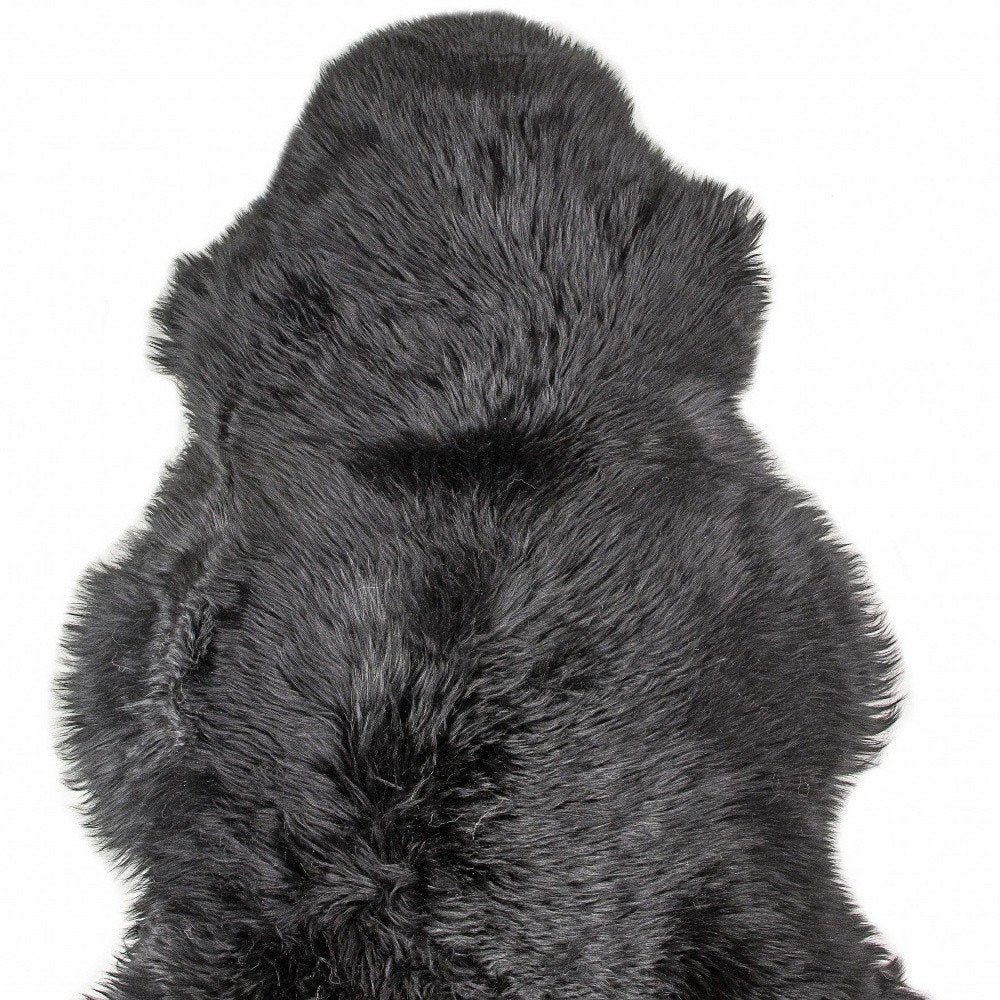 2' X 3' Black Shag Area Rug