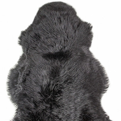 2' X 3' Black Shag Area Rug