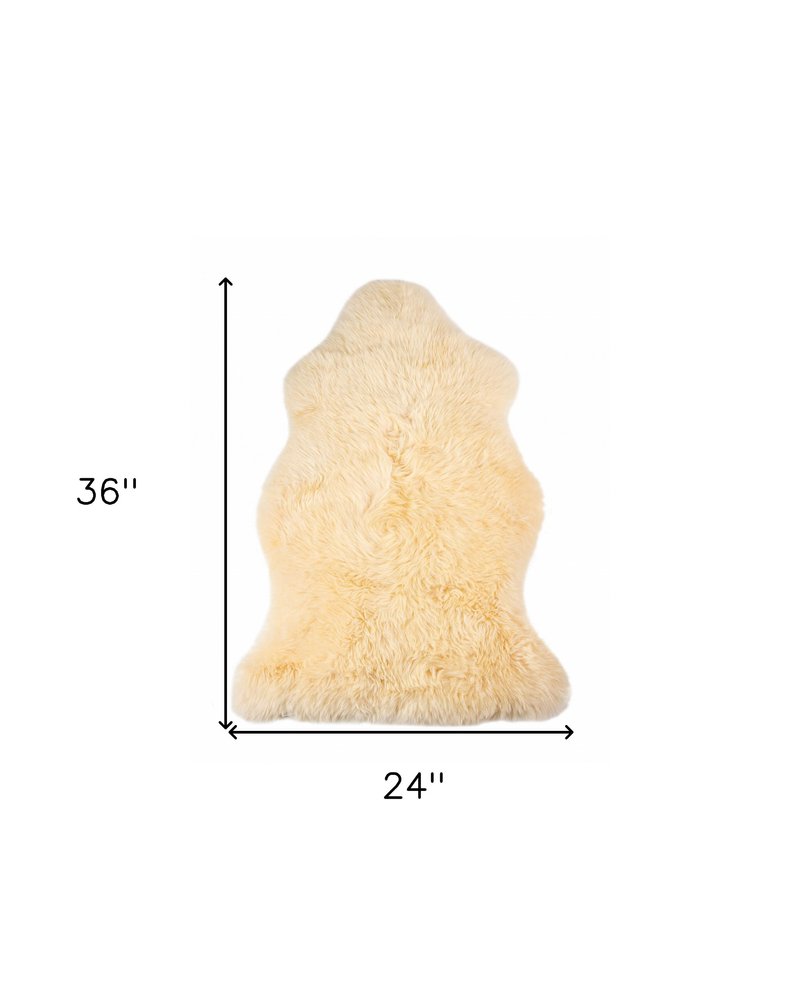2' X 3' Beige Shag Area Rug