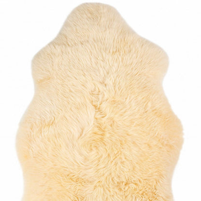 2' X 3' Beige Shag Area Rug