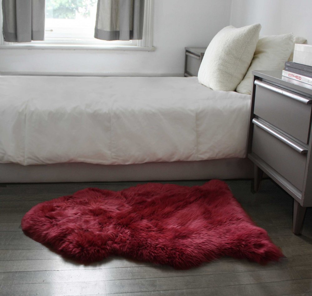 2' X 3' Raspberry Shag Area Rug