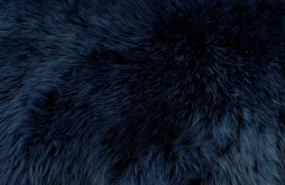 2' X 3' Navy New Zealand Natural Sheepskin Rug