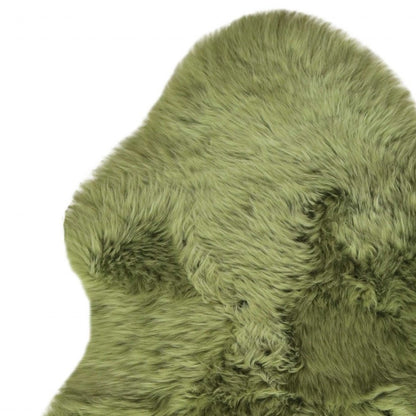2' X 3' Sage New Zealand Lambs Wool Area Rug