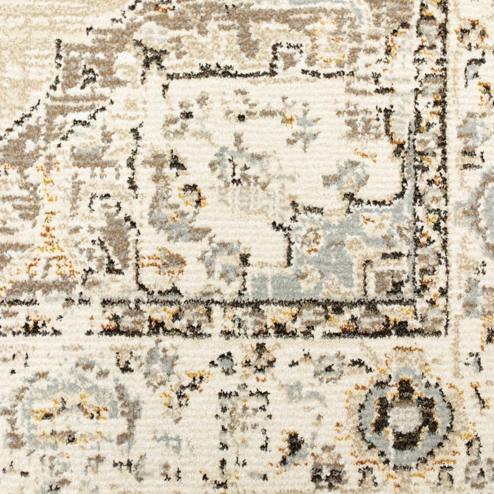 12' Beige And Ivory Runner Rug