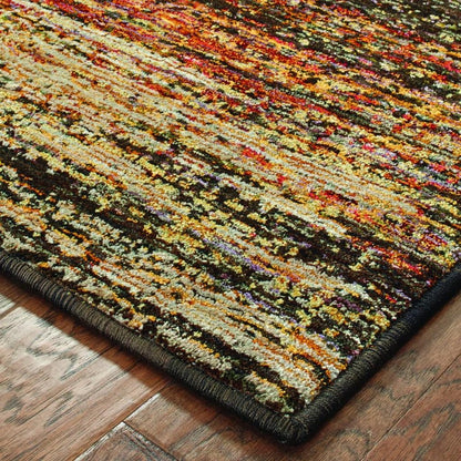 3' X 5' Blue and Ivory Power Loom Area Rug