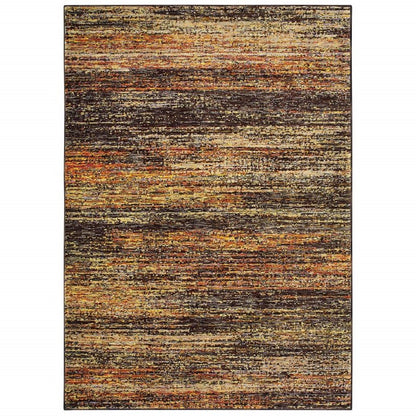 3' X 5' Blue and Ivory Power Loom Area Rug
