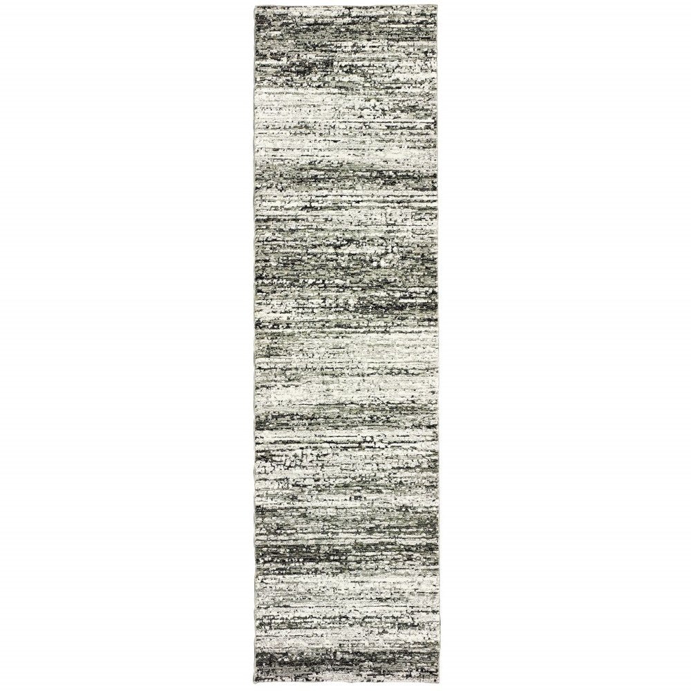 3' X 5' Blue and Ivory Power Loom Area Rug