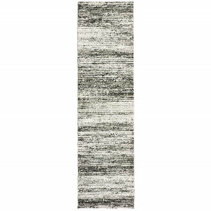 3' X 5' Blue and Ivory Power Loom Area Rug