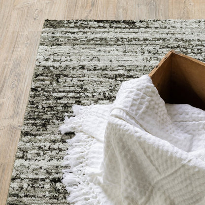 3' X 5' Blue and Ivory Power Loom Area Rug