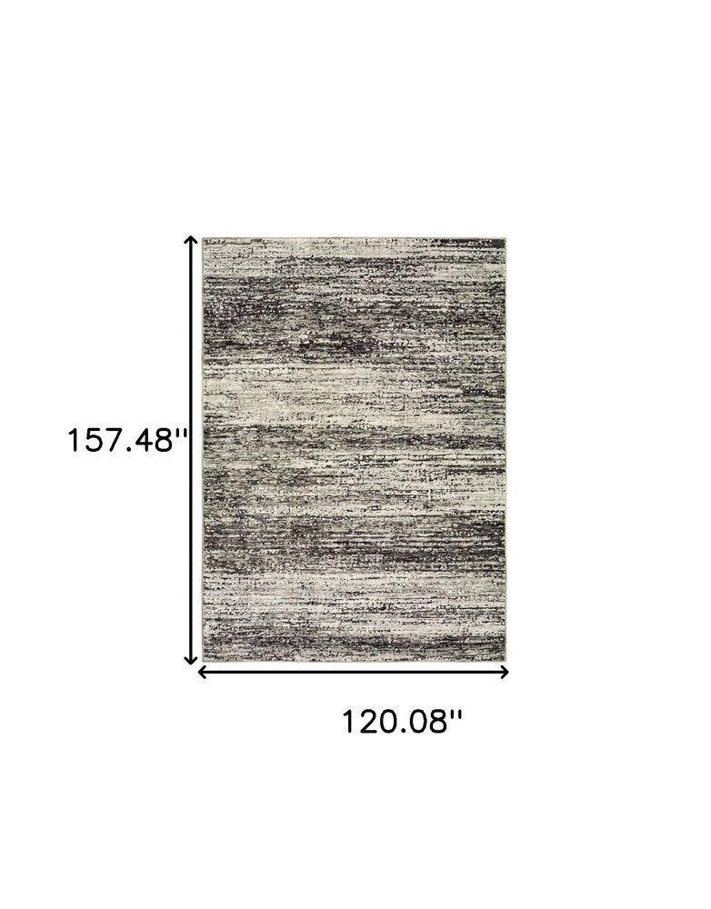 10' X 14' Ash And Slate Abstract Area Rug