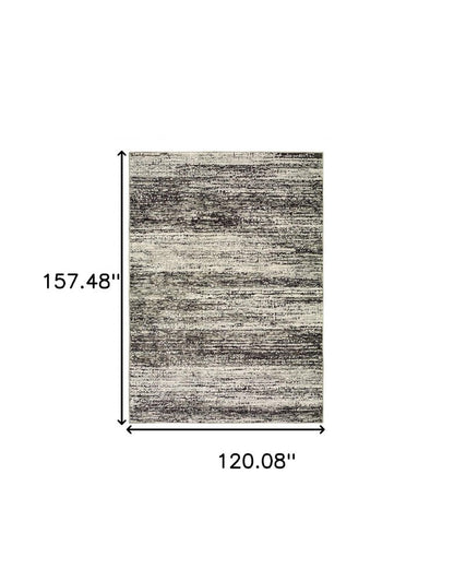 10' X 14' Ash And Slate Abstract Area Rug