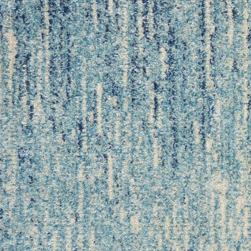 8' X 10' Blue And Ivory Abstract Area Rug