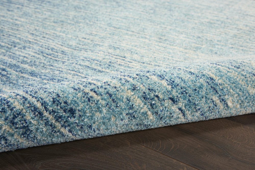 8' X 10' Blue And Ivory Abstract Area Rug