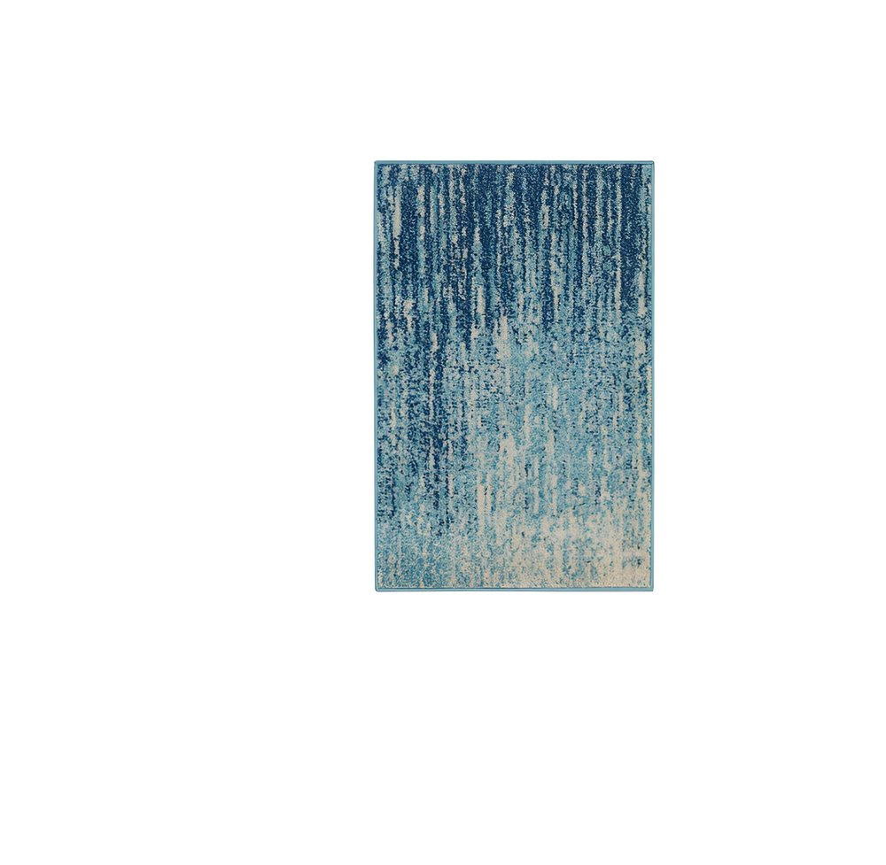 8' X 10' Blue And Ivory Abstract Area Rug