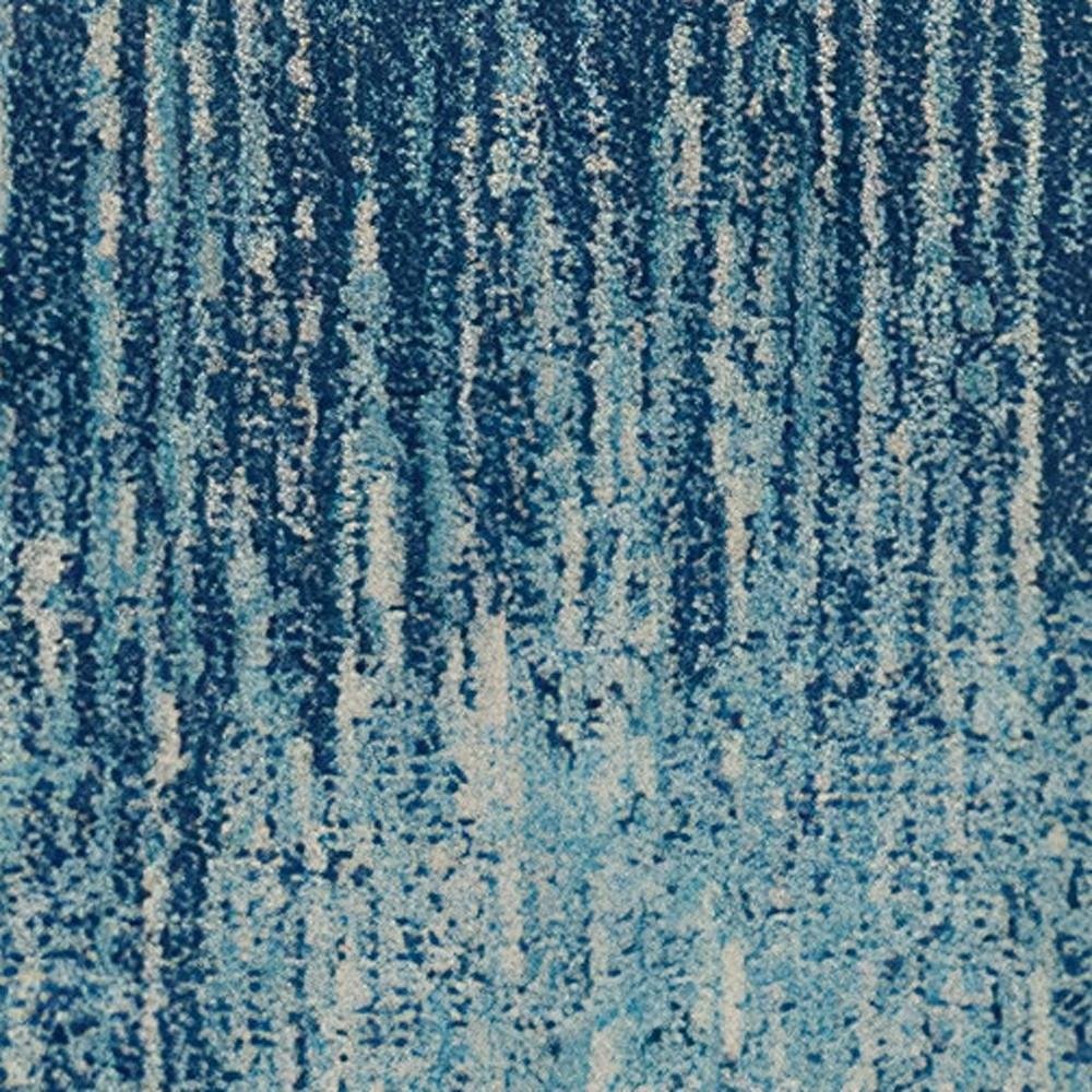 8' X 10' Blue And Ivory Abstract Area Rug