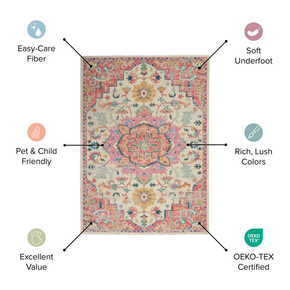 6' Gray And Ivory Abstract Runner Rug