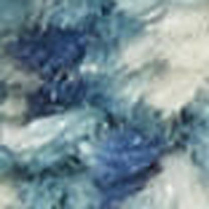 5' X 7' Blue And Ivory Abstract Area Rug
