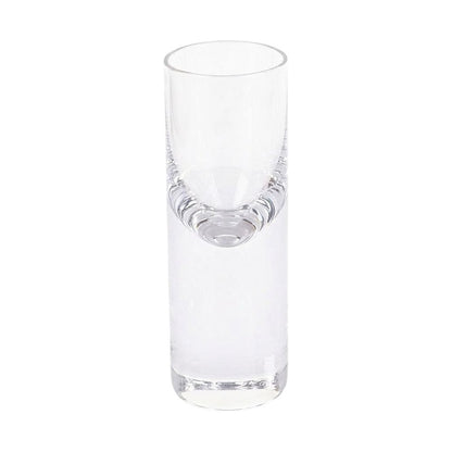 Set Of 2 Mouth Blown Crystal Long Shot Glasses