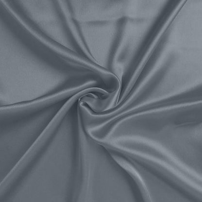 Set Of Two Dark Gray Dreamy Silk Satin Standard Pillowcases