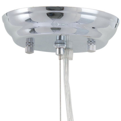 Silver Lantern Metal Chandelier With Silver Shades