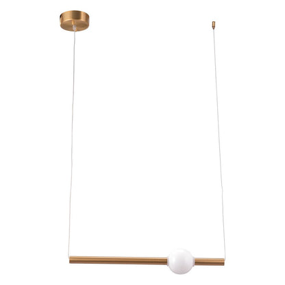 Gold And White Kitchen Island Metal LED Chandelier