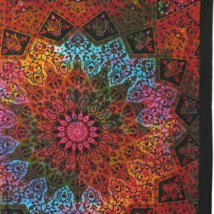 Red and Black Floral Cotton