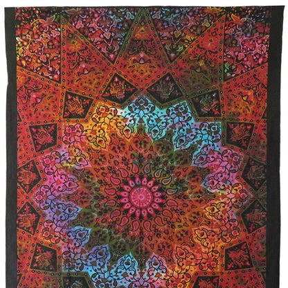 Red and Black Floral Cotton