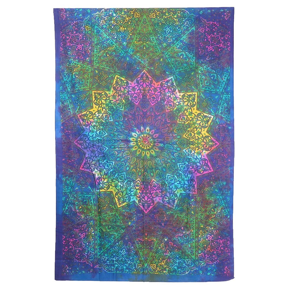 Blue and Pink Floral Cotton