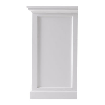31" White Solid and Manufactured Wood Nightstand